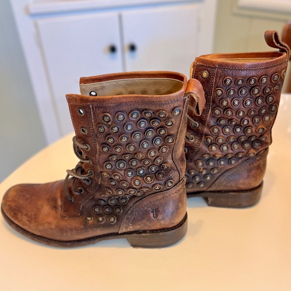 Frye Melissa Studded Combat Boots (Women’s 9.5) - Picture 1 of 3